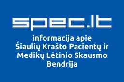 Šiaulių Krašto Pacientų ir Medikų Lėtinio Skausmo Bendrija | spec.lt