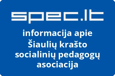 Šiaulių krašto socialinių pedagogų asociacija