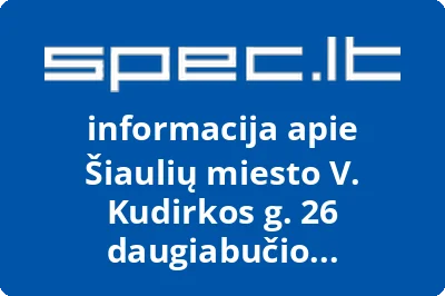 Šiaulių miesto V. Kudirkos g. 26 daugiabučio gyvenamojo namo savininkų bendrija