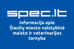 Šiaulių miesto valstybinė maisto ir veterinarijos tarnyba | spec.lt