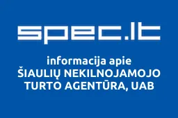 ŠIAULIŲ NEKILNOJAMOJO TURTO AGENTŪRA, UAB | spec.lt