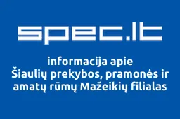 Šiaulių prekybos, pramonės ir amatų rūmų Mažeikių filialas | spec.lt