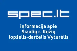 Šiaulių r. Kužių lopšelis-darželis Vyturėlis iliustracija