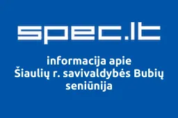 Šiaulių r. savivaldybės Bubių seniūnija iliustracija