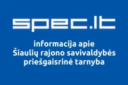 Šiaulių rajono savivaldybės priešgaisrinė tarnyba | spec.lt