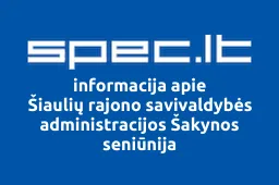 Šiaulių rajono savivaldybės administracijos Šakynos seniūnija | spec.lt