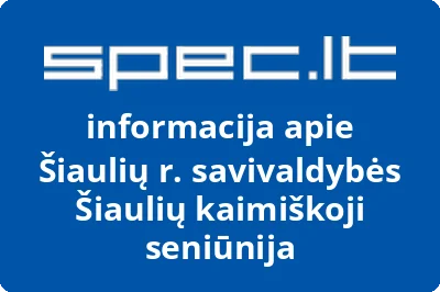 Šiaulių r. savivaldybės Šiaulių kaimiškoji seniūnija