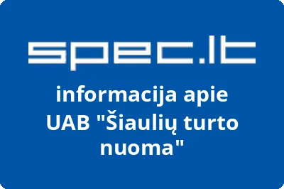 Šiaulių turto nuoma, UAB | spec.lt