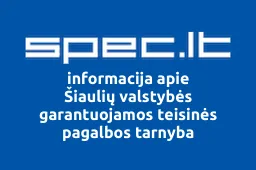 Šiaulių valstybės garantuojamos teisinės pagalbos tarnyba | spec.lt