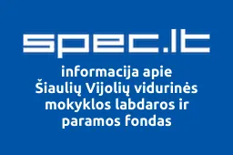 Šiaulių Vijolių vidurinės mokyklos labdaros ir paramos fondas | spec.lt