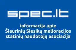 Šiaurinių Siesikų melioracijos statinių naudotojų asociacija | spec.lt