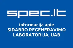 SIDABRO REGENERAVIMO LABORATORIJA, UAB | spec.lt