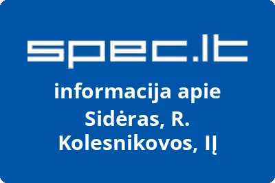 Sidėras, R. Kolesnikovos, IĮ