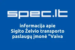 Sigito Želvio transporto paslaugų įmonė "Vaiva | spec.lt