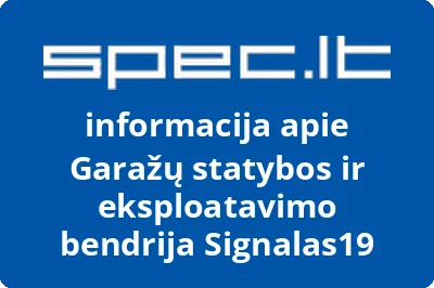 Garažų statybos ir eksploatavimo bendrija Signalas19