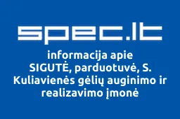 SIGUTĖ, parduotuvė, S. Kuliavienės gėlių auginimo ir realizavimo įmonė | spec.lt