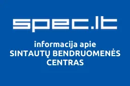 SINTAUTŲ BENDRUOMENĖS CENTRAS | spec.lt