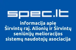 Širvintų raj. Alionių ir Širvintų seniūnijų melioracijos sistemų naudotojų asociacija | spec.lt