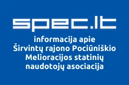 Širvintų rajono Pociūniškio Melioracijos statinių naudotojų asociacija | spec.lt