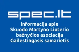 Skuodo Martyno Liuterio bažnyčios asociacija Gailestingasis samarietis iliustracija