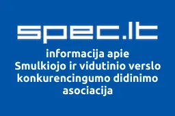 Smulkiojo ir vidutinio verslo konkurencingumo didinimo asociacija | spec.lt