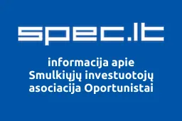 Smulkiųjų investuotojų asociacija Oportunistai | spec.lt