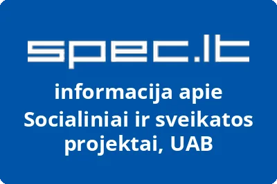 Socialiniai ir sveikatos projektai, UAB | spec.lt