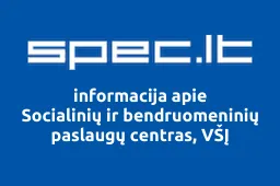Socialinių ir bendruomeninių paslaugų centras, VŠĮ | spec.lt