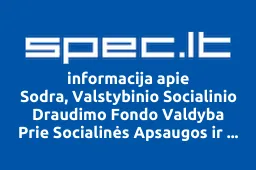 Sodra, Valstybinio Socialinio Draudimo Fondo Valdyba Prie Socialinės Apsaugos ir Darbo Ministerijos. Valstybinio Socialinio Draudimo Fondo Valdybos Užsienio Išmokų Tarnyba | spec.lt