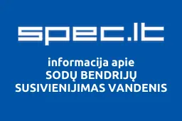SODŲ BENDRIJŲ SUSIVIENIJIMAS VANDENIS | spec.lt