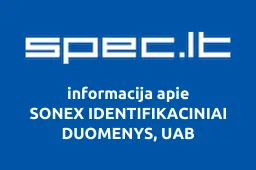 SONEX IDENTIFIKACINIAI DUOMENYS, UAB