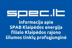 SPAB Klaipėdos energija filialo Klaipėdos rajono šilumos tinklų profsąjunginė organizacija | spec.lt