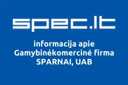 Gamybinėkomercinė firma SPARNAI, UAB | spec.lt