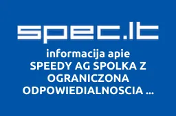 SPEEDY AG SPOLKA Z OGRANICZONA ODPOWIEDIALNOSCIA LIETUVOS FILIALAS | spec.lt