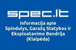 Spindulys, Garažų Statybos ir Eksploatavimo Bendrija (Klaipėda) | spec.lt