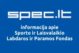 Sporto ir Laisvalaikio Labdaros ir Paramos Fondas | spec.lt