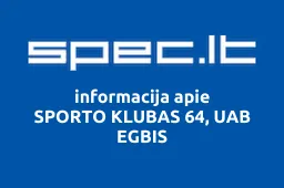 SPORTO KLUBAS 64, UAB EGBIS | spec.lt