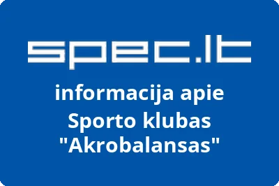 Sporto klubas Akrobalansas | spec.lt
