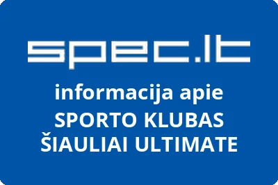 SPORTO KLUBAS ŠIAULIAI ULTIMATE | spec.lt