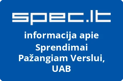 SPRENDIMAI PAŽANGIAM VERSLUI, UAB