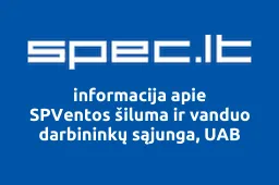 SPVentos šiluma ir vanduo darbininkų sąjunga, UAB | spec.lt
