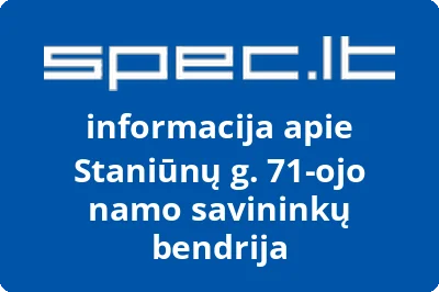 Staniūnų g. 71ojo namo savininkų bendrija | spec.lt