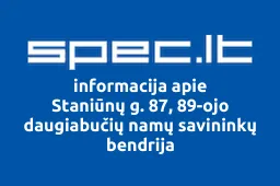Staniūnų g. 87, 89-ojo daugiabučių namų savininkų bendrija | spec.lt