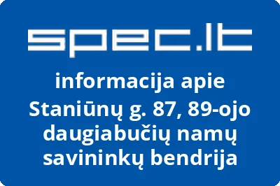 Staniūnų g. 87, 89-ojo daugiabučių namų savininkų bendrija