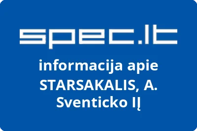 STARSAKALIS, A. Sventicko, IĮ | spec.lt