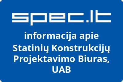Statinių Konstrukcijų Projektavimo Biuras, UAB