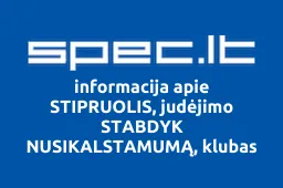 STIPRUOLIS, judėjimo STABDYK NUSIKALSTAMUMĄ, klubas | spec.lt