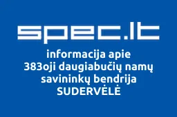 383oji daugiabučių namų savininkų bendrija SUDERVĖLĖ iliustracija