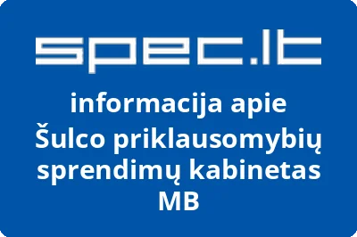 Šulco priklausomybių sprendimų kabinetas, MB | spec.lt