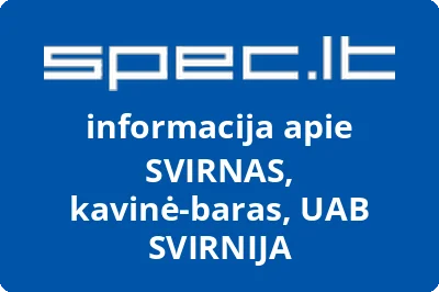 SVIRNAS, kavinė-baras, UAB SVIRNIJA